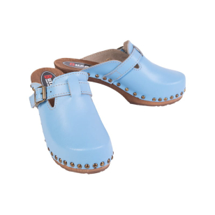 Elegantné dreváky na podpätku Buxa OS4 svetlomodré